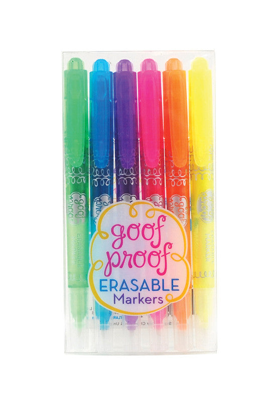 Goof Proof Erasable Markers - Set of 6 - Andy Thornal Company