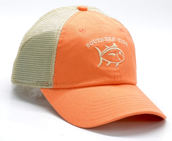 Southern Tide Skipjack Washed Twill Trucker/Papaya Punch