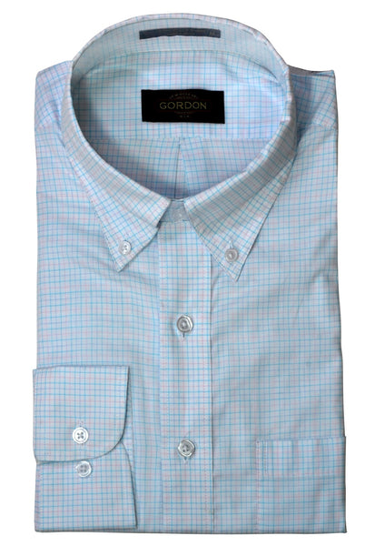 Gordon Men's 60s Cotton LS Button Down Shirt #WB1821