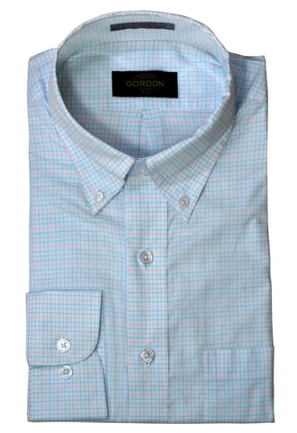 Gordon Men's 60s Cotton LS Button Down Shirt #WB1821