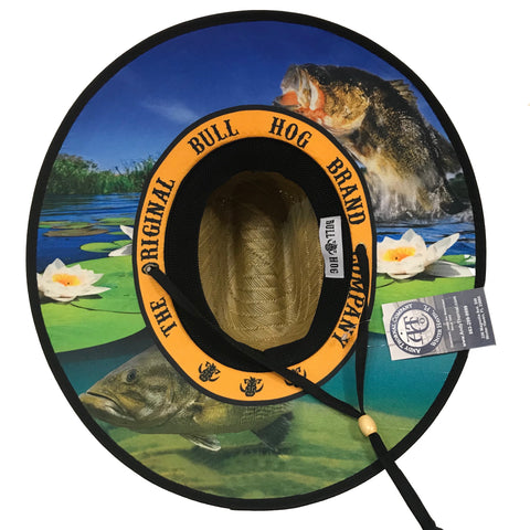 Bull Hog Brand Bass Fish Straw Hat 160007