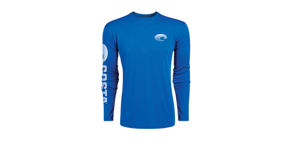 Costa Del Mar Men's Technical Crew LS Shirt/Royal Blue