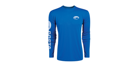 Costa Del Mar Men's Technical Crew LS Shirt/Royal Blue