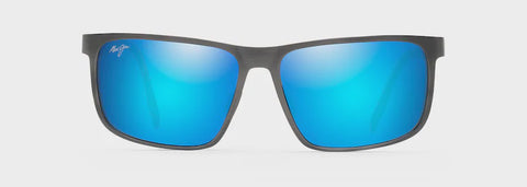 Maui Jim Wana Sunglasses- Brushed Dark Metal/ Blue Hawaii