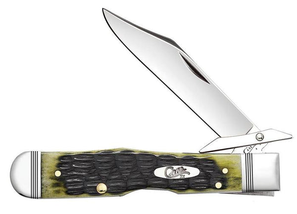 Case Crandall Jig Olive Green Bone Cheetah