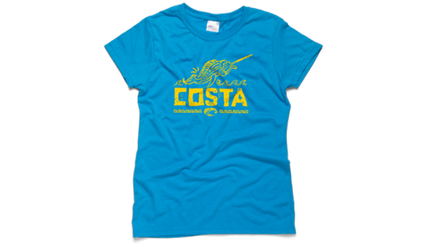 Costa Del Mar Womens Pez Vela Short Sleeve T-Shirt/Heather Blue