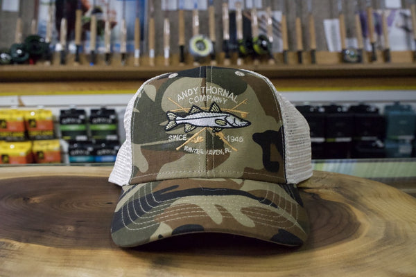 ATCo Crossed Rods Snook Trucker Hat Woodland/Stone
