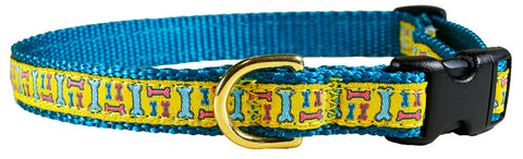 Belted Cow Dog Bones 5/8" Dog Collar