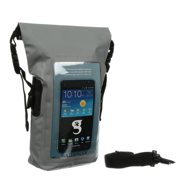 Gecko Brands Waterproof Phone Tote Dry Bag/Grey