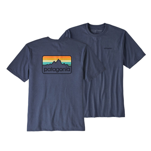 Patagonia Men's SS Line Logo Badge Responsibili-Tee/Dolomite Blue