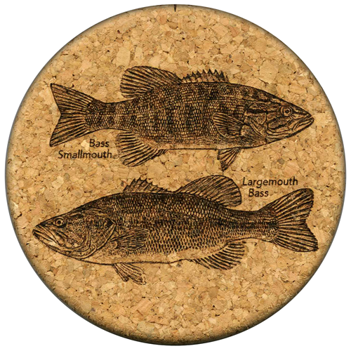 GrafixMat Bass - Small and Large Mouth Coaster
