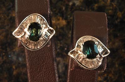 Sapphire & Diamond Earrings