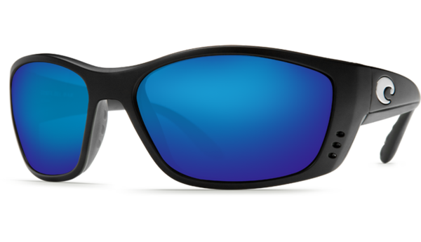 Costa Del Mar Fisch Sunglasses - Black/Blue Mirror 580G