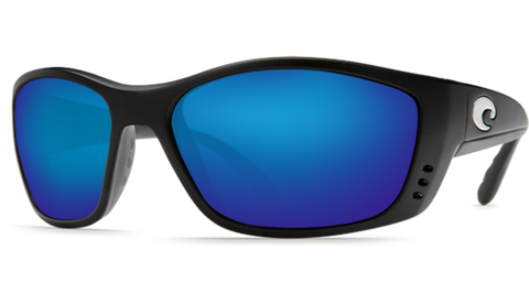 Costa Del Mar Fisch Sunglasses - Black/Blue Mirror 580G