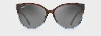 Maui Jim 'Olu'Olu Sunglasses/Translucent  Dark Chocolate w/ Blue / Neutral Grey