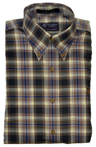 Andy Thornal Men's LS BD Woven Sport Shirt/Brown #213648-26