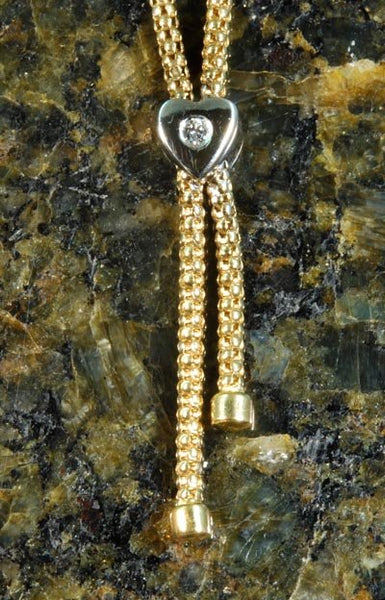 Gold Larait Style Heart Necklace