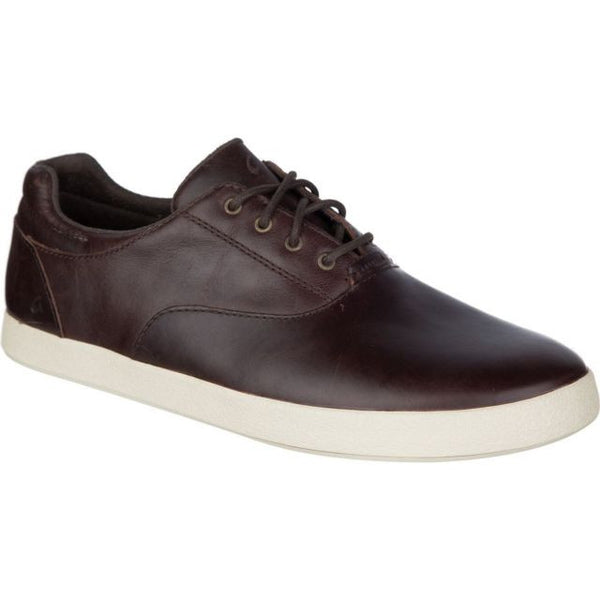 Olukai Men's Makani Lace Leather/Dark Wood