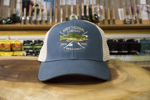 ATCo Crossed Rods Bass Trucker Hat Breaker Blue/Stone