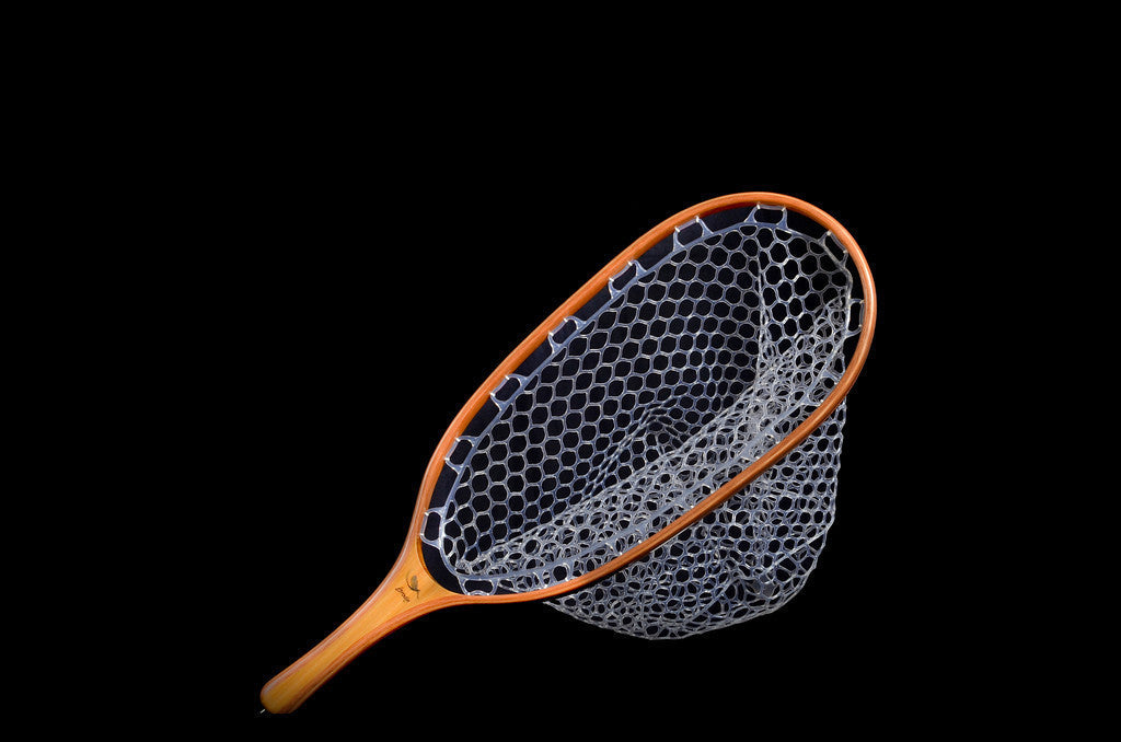brodin fly fishing nets Orvis Eco-Clear The Upstream wide mouth fly fishing net is handmade in South Carolina for fly fishermen looking for a vintage look hand made in the USA and is especially great for kayak fishing Brodin Gallatin Landing Net Ghost