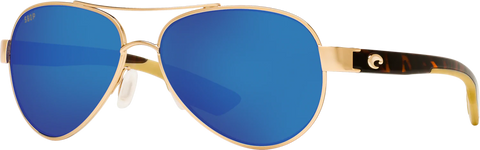 Costa Del Mar Loreto Sunglasses - Rose Gold/Blue Mirror 580P”