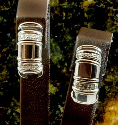 Diamond Omega Back Earrings