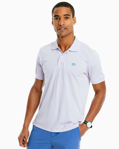 Southern Tide Men's Jack Heather Performance Polo/ Heather Lavender Mist