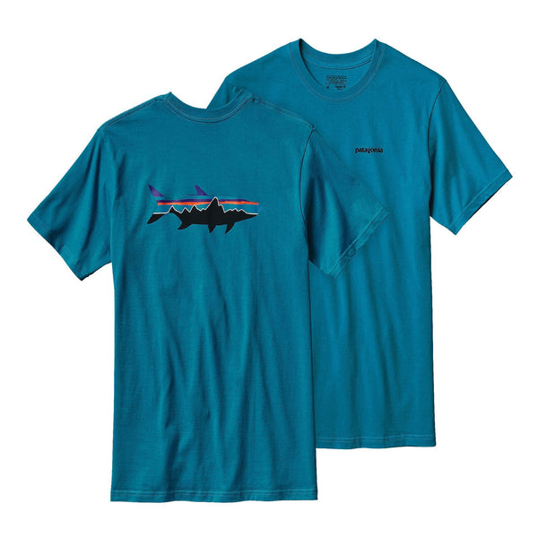 Patagonia Men's Fitz Roy Tarpon Cotton T-Shirt/Grecian Blue