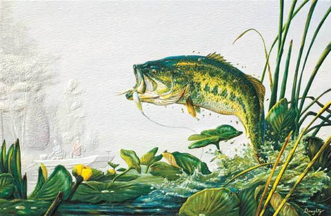 Pumpernickel Press Greeting Card - Bass Fishing