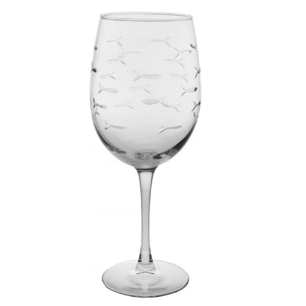 Rolf Glass School of Fish Balloon Wine Glass Set of 4