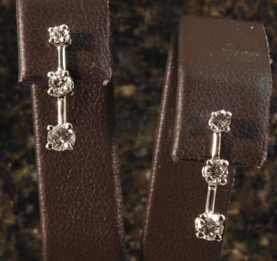 Diamond Past, Present, & Future Earrings