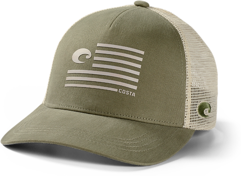 Costa Del Mar Pride Logo Trucker Hat/Moss Green