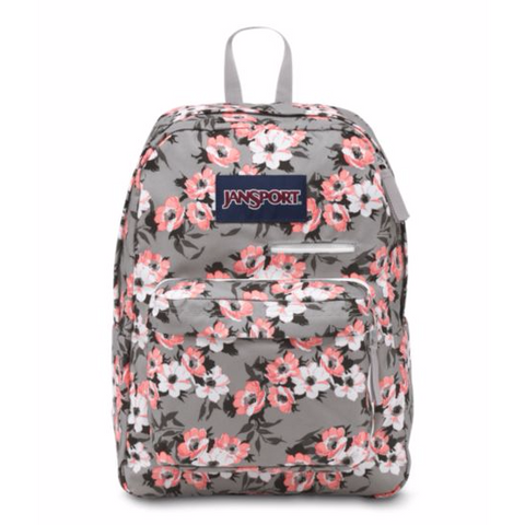 Jansport Digibreak Backpack/Coral Sparkle Pretty Posey
