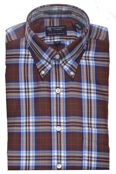 Andy Thornal Men's LS Woven Sport Shirt/Crimson #213298-78