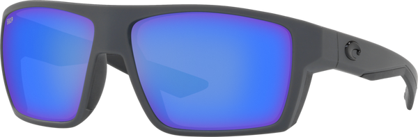 Costa Del Mar Bloke Sunglasses - Matte Gray-Matte Black/Blue Mirror 580G