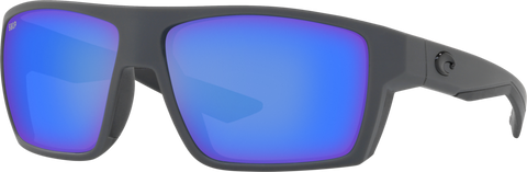 Costa Del Mar Bloke Sunglasses - Matte Gray-Matte Black/Blue Mirror 580G