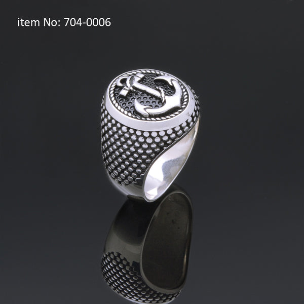 Axion Sterling Silver Anchor Ring