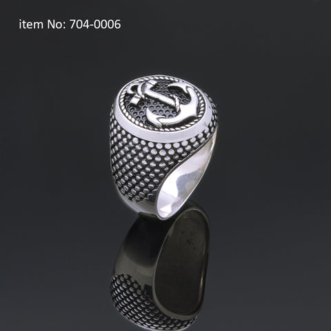 Axion Sterling Silver Anchor Ring