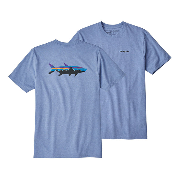 Patagonia M's Fitz Roy Tarpon Resposibili-Tee Shirt/Railroad Blue