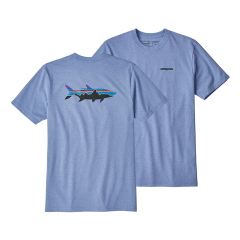 Patagonia M's Fitz Roy Tarpon Resposibili-Tee Shirt/Railroad Blue