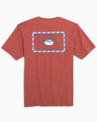 Southern Tide Men's Heathered Original Skipjack T-Shirt / Heather Terracotta