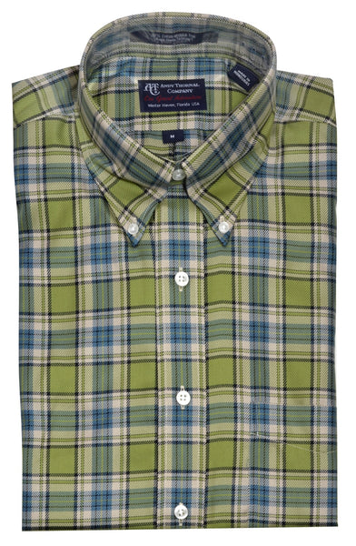 Andy Thornal Men's LS Woven Sport Shirt/Olive #213297-38