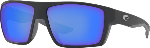 Costa Del Mar Bloke Sunglasses - Matte Black-Matte Gray/Blue Mirror 580P