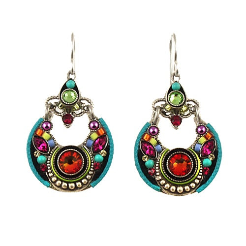 Firefly Lunette Multicolor Hoop Earrings