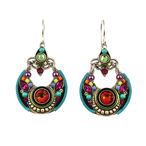 Firefly Lunette Multicolor Hoop Earrings