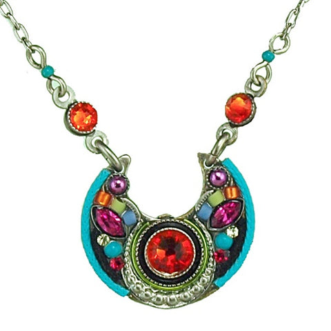 Firefly Lunette Multicolor Hoop Necklace