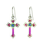 Firefly Dainty Ice Cross Earrings