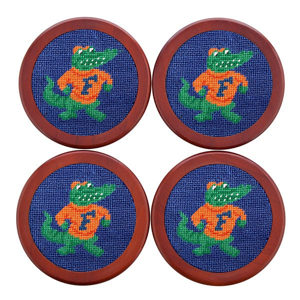 Smathers and Branson Needlepoint Coaster Set / Florida