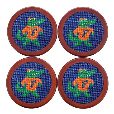 Smathers and Branson Needlepoint Coaster Set / Florida