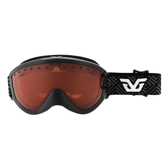 Gordini Ultra Vision Adult Goggles/Ton Loc-Black Frame-Rose Lens